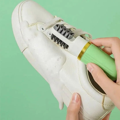 Portable Shoes Cleaner Brush with Spray & Despenser Capsule