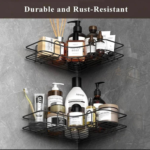 Stainless Steel Corner Bathroom Shelf Rack