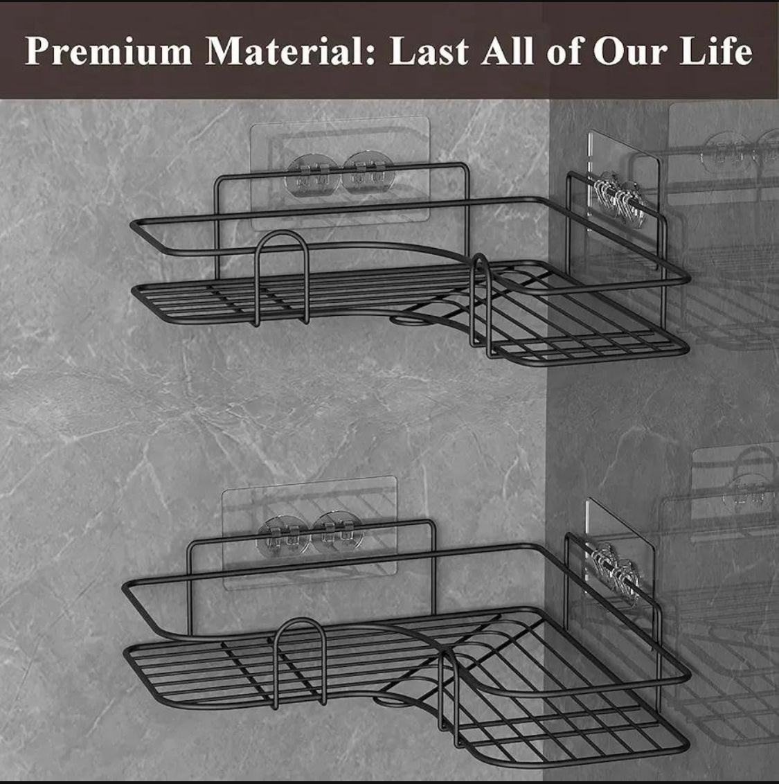 Stainless Steel Corner Bathroom Shelf Rack