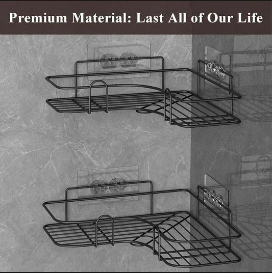 Stainless Steel Corner Bathroom Shelf Rack
