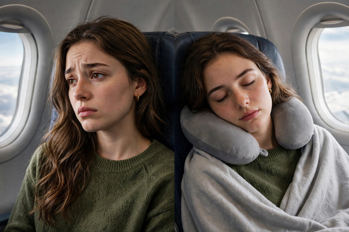 CloudRest™ Memory Foam Travel Neck Pillow
