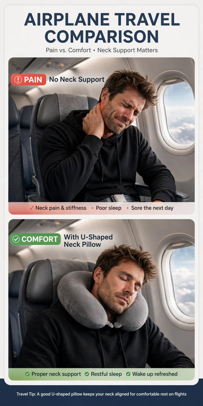 CloudRest™ Memory Foam Travel Neck Pillow